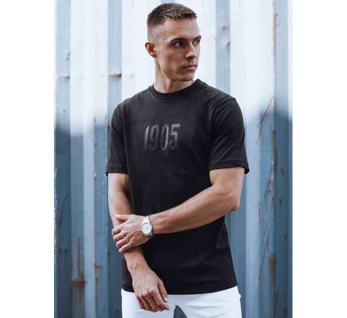 Pánské tričko s potiskem černé FashionStreet RX5504