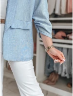 Dámská oversize bunda SOFT LOVE modrá FashionStreet PY0132