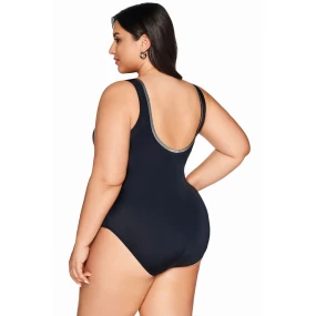 Dámské jednodílné plavky 62 black - AVA