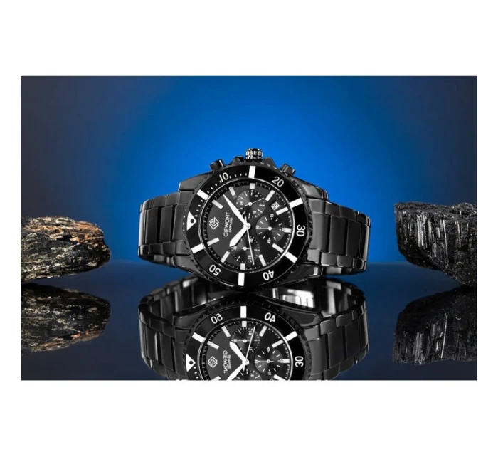 Pánské hodinky Giewont Chronograph Sapphire Black GW3970-B4