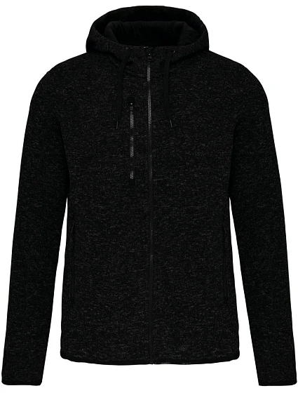 Kariban ProAct PA 366 Dámská pletená fleecová bunda s kapucí 20.P366 dark grey melange Kariban ProAct PA 366 Dámská pletená fleecová bunda s kapucí 20.P366 dark grey melange