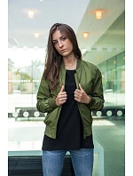 BY 044 Dámská bomber bunda model 22415699 dark olive - Build your Brand BY 044 Dámská bomber bunda model 22415699 dark olive - Build your Brand