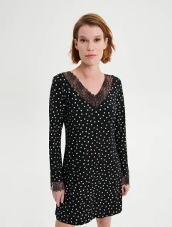 Noční košile s dlouhými rukávy model 18936304 - Vamp