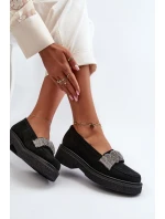 model 21652546 Dámské semišové mokasíny s ozdobným páskem Černé - Zazoo model 21652546 Dámské semišové mokasíny s ozdobným páskem Černé - Zazoo