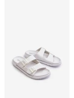 Lehké pánské sandály s přezkami Big Star NN174594 Bílé Lehké pánské sandály s přezkami Big Star NN174594 Bílé