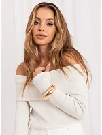 Sweter DHJ SW model 20609016 ecru - FPrice Sweter DHJ SW model 20609016 ecru - FPrice