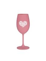 model 22168157 růžová sklenice na víno 350 ml - Giftela