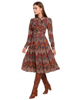 Dámské plisované šaty s potiskem   model 17138377 - STYLOVE
