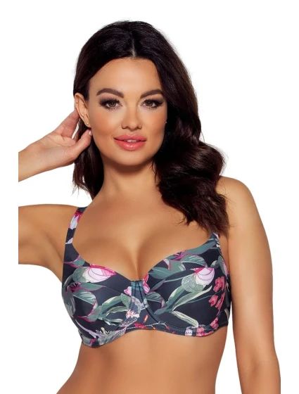 PODPRSENKA SK 173 NAVY FLOWERS MAXI