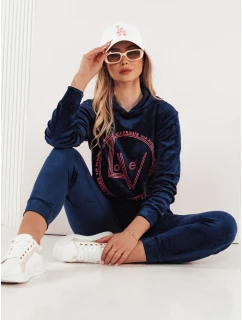 VIP PRIVATE tmavě modrý dámský velurový komplet FashionStreet AY0867