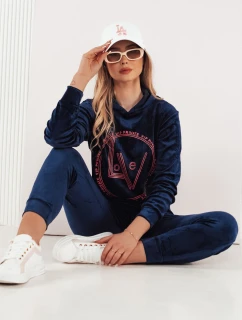VIP PRIVATE tmavě modrý dámský velurový komplet FashionStreet AY0867
