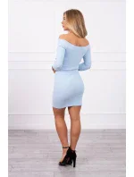 Pruhované vypasované šaty v modré barvě Pruhované vypasované šaty v modré barvě