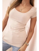 Dámská klasická bavlněná blůza s krátkým rukávem modrá