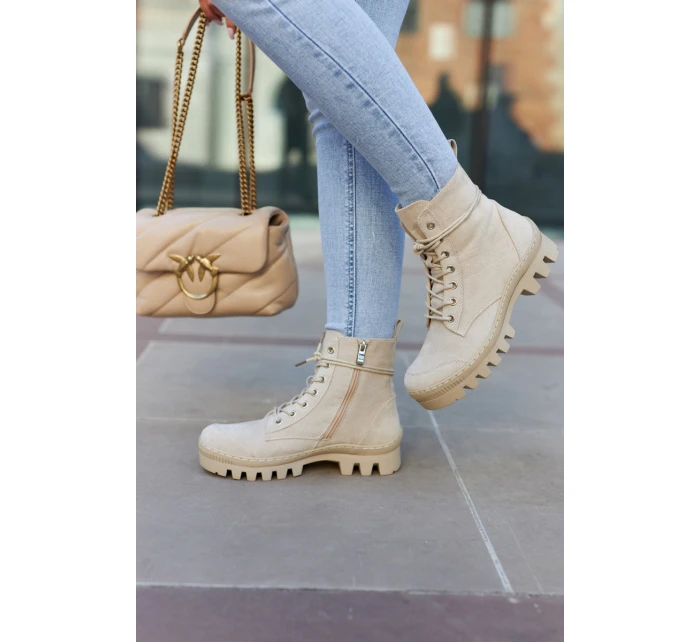 Suede Trappers S prošíváním světle Šedá Layden