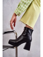 Dámské kozačky na  se zipem černá model 21595111 - Boto