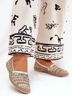 Elegantní Kožené Espadrilky S Pletením Multikolor model 21684984 - Zazoo