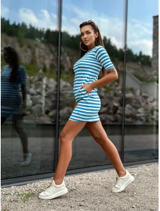 TW SK 2092 šaty.83P bílá a modrá