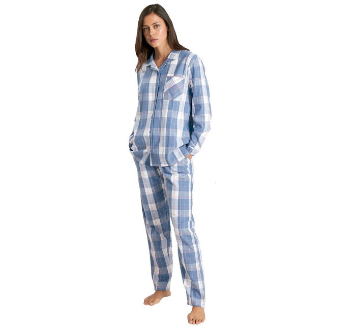Dámské pyžamo 250500 Modrá s bílou - Muydemi