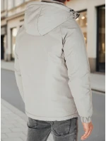 Pánská šedá zimní bunda s kapucí FashionStreet TX5107