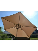 ZAHRADNÍ SLUNEČNÍK 300 CM SKLÁDACÍ BÉŽOVÝ