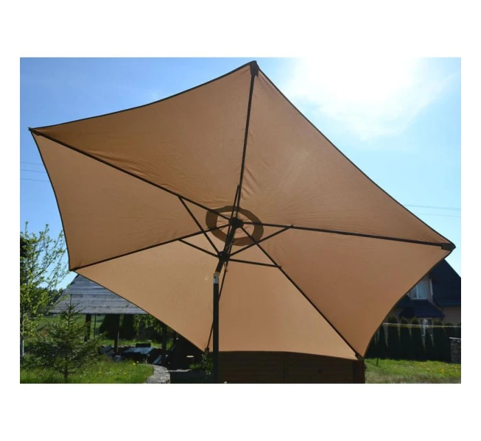 ZAHRADNÍ SLUNEČNÍK 300 CM SKLÁDACÍ BÉŽOVÝ