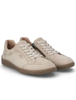 Pánské semišové béžové kožené polobotky Rieker 08300-62