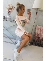 Šaty s potiskem Dream powder pink