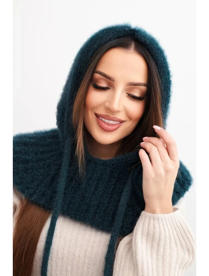 Dámská čepice s kapucí a jemným vzorem s model 21789274 - K-Fashion