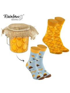 Duhové Ponožky Med  2 model 21606777 - ZOOKSY/RAINBOW SOCKS