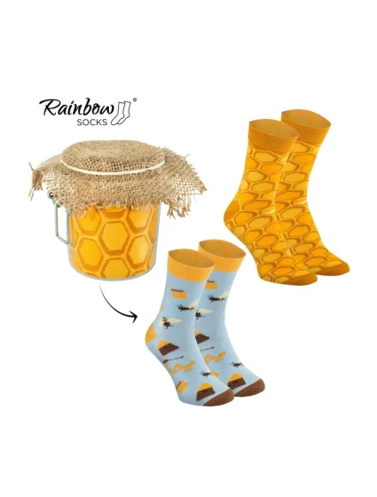 Duhové Ponožky Med  2 model 21606777 - ZOOKSY/RAINBOW SOCKS