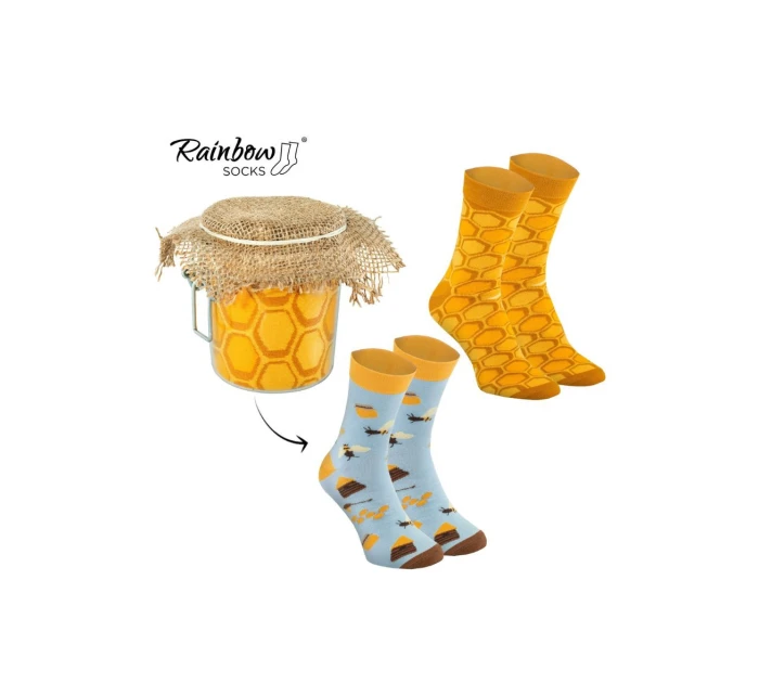 Duhové Ponožky Med  2 model 21606777 - ZOOKSY/RAINBOW SOCKS