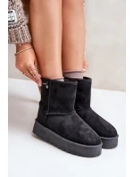 Vysoké dámské sněhule na platformě Big Star OO274898 černé