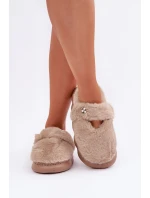 Pantofle S Tmavě Béžové model 21681715 - Boto Pantofle S Tmavě Béžové model 21681715 - Boto