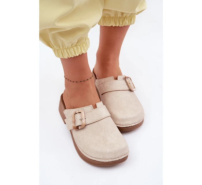 Dámské s přezkou  Světle béžové model 22094903 - Inblu