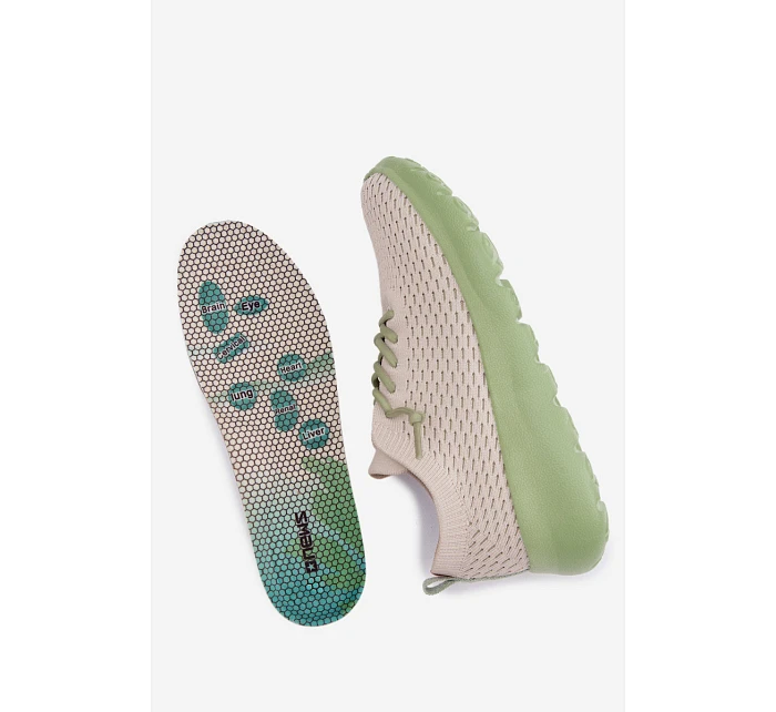 Materiálové Dámské Sportovní Boty Béžové Helinae Materiálové Dámské Sportovní Boty Béžové Helinae