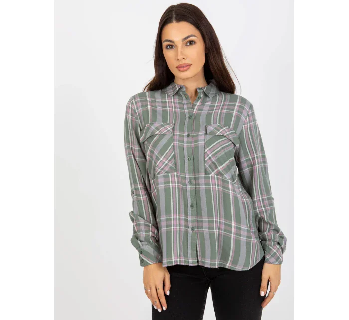 Halenka D70039Z11082A khaki barva