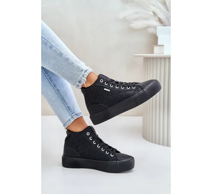 Zateplené Dámské Tenisky S Prošíváním Big Star Černé