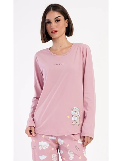 Dámské pyžamo dlouhé Méďa s model 22407275 - Vienetta
