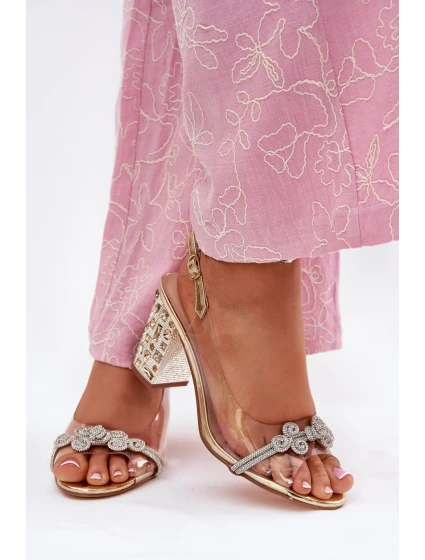 Sandály na podpatku model 213936 Step in style Sandály na podpatku model 213936 Step in style