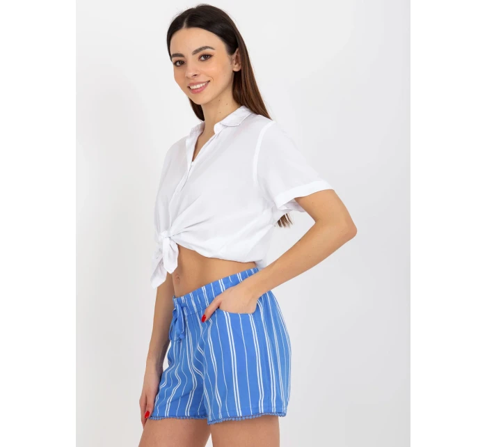 Dámské šortky D73770M61531KG modré - FPrice Dámské šortky D73770M61531KG modré - FPrice