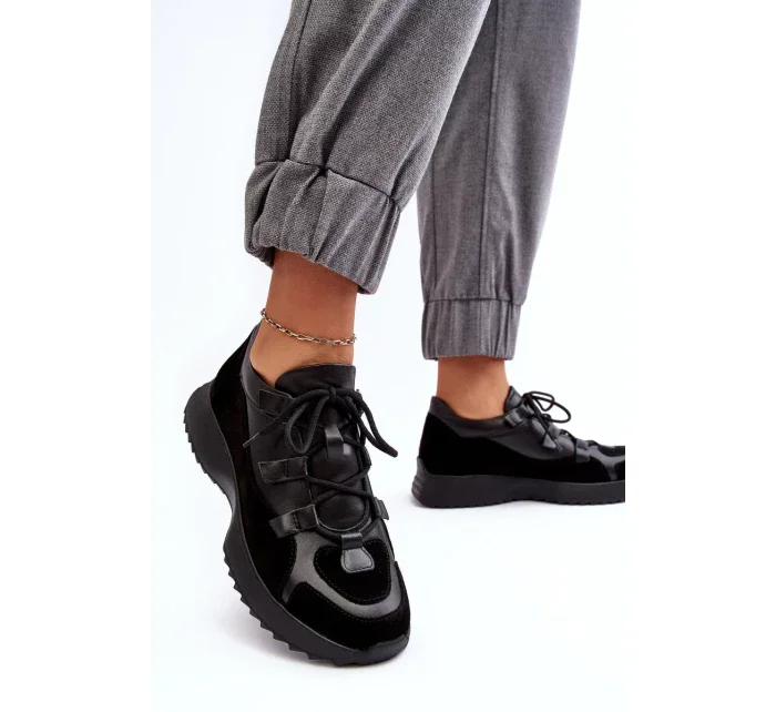 Kožená dámská sportovní obuv Zazoo Black Kožená dámská sportovní obuv Zazoo Black