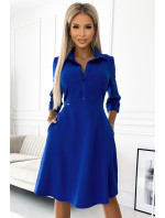 Košilové šaty Numoco SANDY - modré