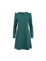 Trapézové šaty s volánky Numoco NELL - zelené