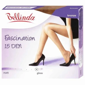 Dámské lesklé punčochové kalhoty FASCINATION 15 den Bronzová - Bellinda