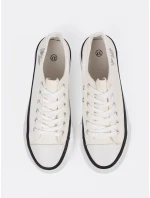 Praktické tenisky bílé dámské platforma Praktické tenisky bílé dámské platforma