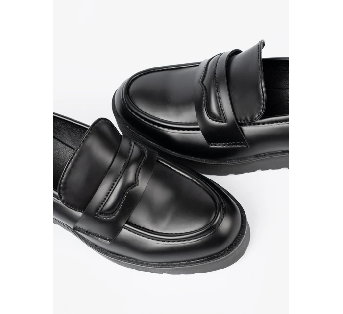 Trendy  mokasíny dámské černé platforma