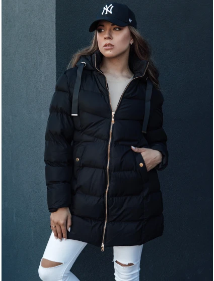 Dámská zimní bunda s kapucí černá Dstreet model 21978734 - FashionStreet Dámská zimní bunda s kapucí černá Dstreet model 21978734 - FashionStreet