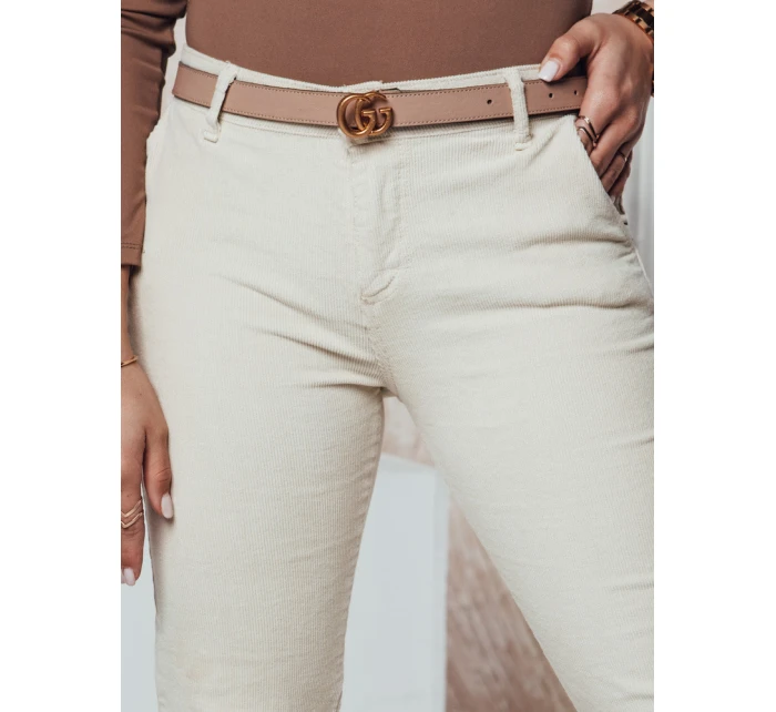 CORDFINE světle béžové dámské manšestrové kalhoty mom fit FashionStreet UY2301 CORDFINE světle béžové dámské manšestrové kalhoty mom fit FashionStreet UY2301