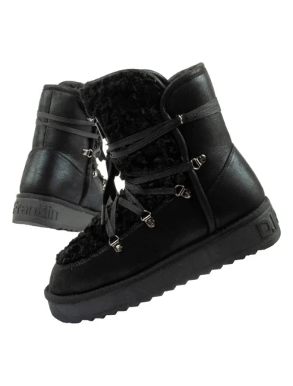 D.Franklin dámské sněhové boty zimní módní kožešina zateplené černé vysoké dámské
