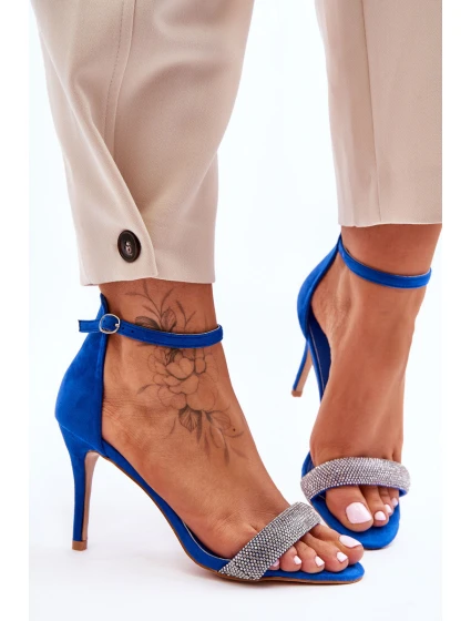 Semišové Sandály Na Vysokém Podpatku S model 21622495 Modre Moments - Boto Semišové Sandály Na Vysokém Podpatku S model 21622495 Modre Moments - Boto
